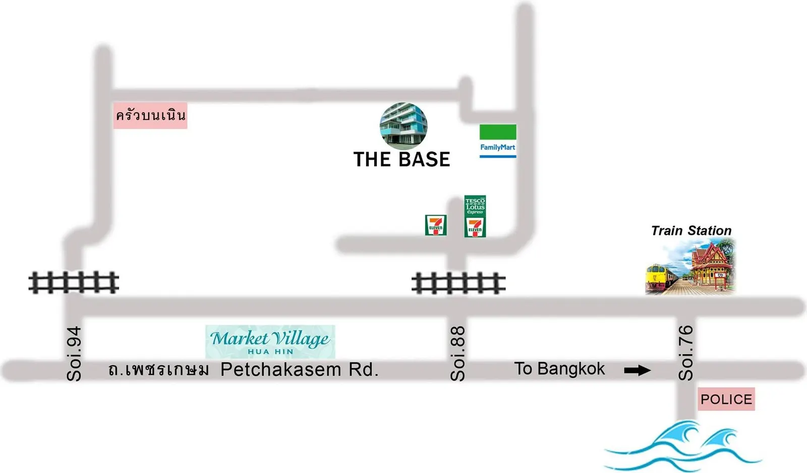 แผนที่ The Base Hua Hin Apartment